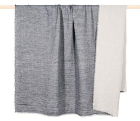 pad Decke 140x170 cm Doya blue 77% cotton 23% linen 