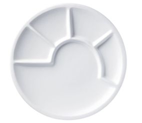 Spring Fondue Teller Weiss 23 cm 