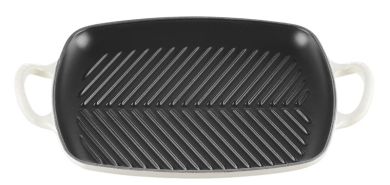 Le Creuset Rechteckige Grillplatte Signature 30 cm Meringue 