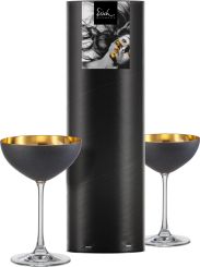 Eisch Cosmo 2 Dessertschalen 551/8 in Geschenkröhre Gold 