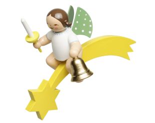 Wendt & Kühn Engel mit Glocke und Kerze auf Komet 