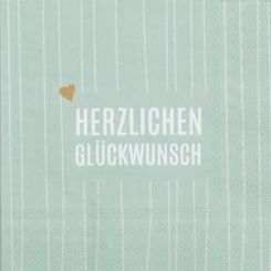 Räder Serviette 33x33cm Herzlichen Glückwu.. 