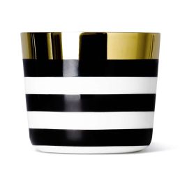Sieger by Fürstenberg Temptation Sip of Gold Becher ohne Henkel Ca`d`Oro cross stripes 