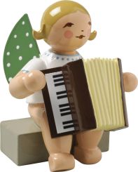 Wendt & Kühn Engel mit Akkordeon sitzend 