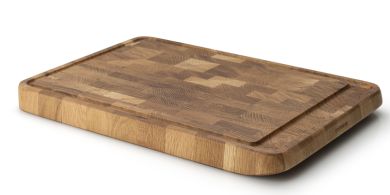Continenta Tranchierbrett 42x29x3,5 cm Eiche Stirnholz 