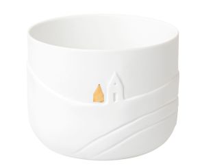 Räder Schneetag Teelicht Schlittenspuren H.7cm D.9cm 