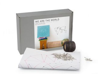 Donkey String Art We are the world Welt, Peace, Liebe Nagel & Faden Set 