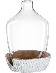 Leonardo MareVase 40 mit Sockel Weiß Casolare 