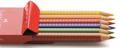 Faber-Castell Buntstift Jumbo Grip 6er Kartonetui 