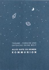 Räder Segenkarte Weltall Kommunion 