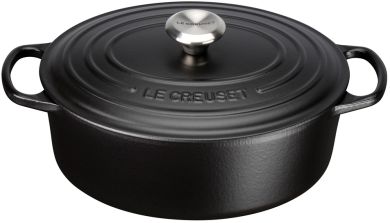 Le Creuset Bräter Oval Signature 27 cm Schwarz 