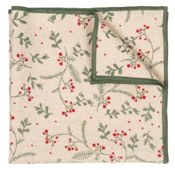 pad Serviette 40x40 cm Wonderland green 80% Baumwolle 20% Leinen 