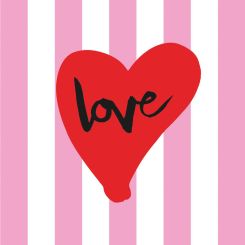 Paperproducts Servietten 33x33 cm Formart Love 