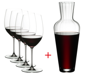 Riedel Set Veritas Cabernet/Merlot (4 Stück) + Dekanter Mosel (kostenlos) 