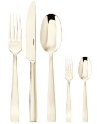 Sambonet Flat Edelstahl/PVD Champagne Besteck 30-tlg. Vh. 