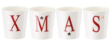 Hutschenreuther Merry Christmas 4er Set Tischlichter Nordic Red 