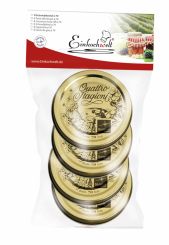 Einkochwelt 4er Beutel 70 mm Schraubdeckel gold Quattro Stagioni 