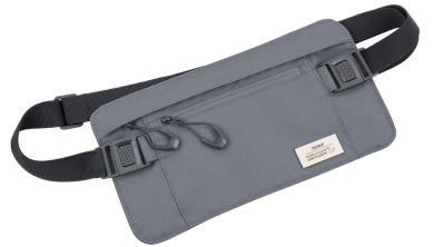 Troika Gürteltasche mit 2 RV-Fächern dunkelgrau Blue Cycle aus recyceltem Meeresplastik 