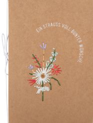 Räder Gestickte Karte Ein Strauß voll bunter Wünsche 