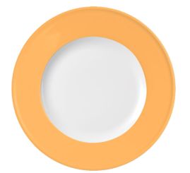 Dibbern Solid Color Mandarine Teller Flach 28 cm Fahne 