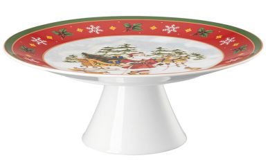 Hutschenreuther Tortenplatte auf Fuß Gr. Happy Wintertime 