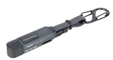 Troika Taschenanhänger mit Ladekabel Speedy To Go schwarz/titanfarben 