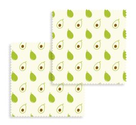 Beeswax Wraps 2-tlg. Set Tücher Avocado 