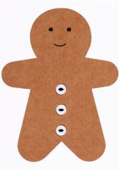 Räder Weihnachtsknopfkarte Lebkuchenmännchen 