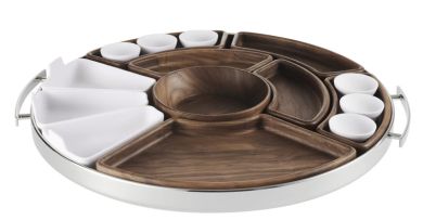 Christofle Tablett Asia Mood by Christofle Edelstahl 