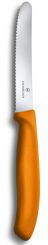 Victorinox Tomaten/-Wurstmesser Swiss Classic mit Wellenschliff 11 cm orange 