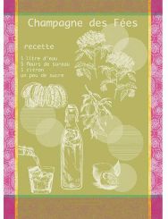 Garnier-Thiebaut Geschirrtuch Champagne Des Fees Mousse 56x77 Cm 100% Gekämmte Baumwolle 