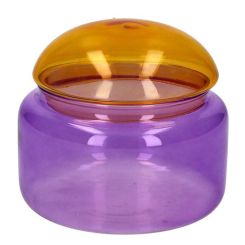 Gift Company Voile Glasdose M Borosilikatglas orange/lila gs 