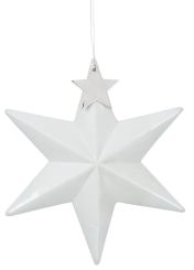 Räder Porzellanstern Silberstern Dia:10 cm 