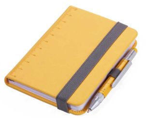 Troika Notizblock DIN A7 inkl. Kugelschreiber gelb 