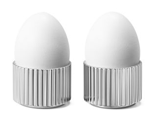 Georg Jensen Eierbecher 2er Set Bernadotte Edelstahl 