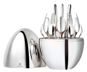 Christofle Besteckset für 6 Personen (24-Teiliges) Mood Versilberte 