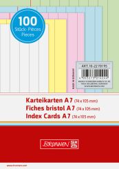 Brunnen Karteikarte A7 liniert sort 100 Stk. 