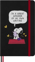 Moleskine Peanuts Snoopy Verehrer Notizbuch Limitierte Ausgabe, L/A5, Liniert, Fester Einband, Schwarz 