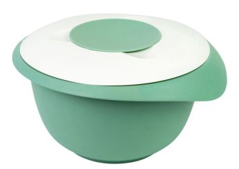 Westmark Rührschüssel mit zweigeteiltem Deckel 2,5 L mint-grün/weiß 