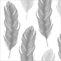 Paperproducts Design Servietten 33x33 cm Elegant Feather black 