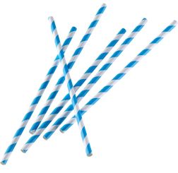 Westmark 50er-Set Papiertrinkhalme blau-weiß 