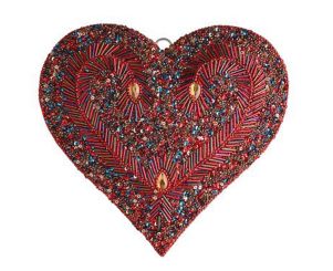 Gift Company Opium Hänger M Herz Steine Pailletten rot 