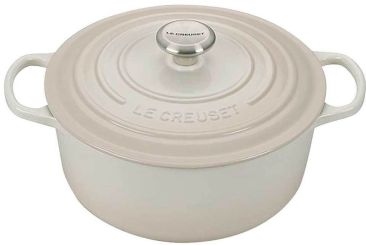 Le Creuset Bräter Rund Signature 26 cm Meringue 