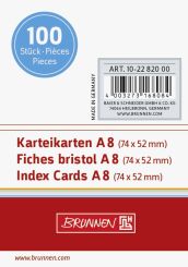 Brunnen Karteikarte A8 unlin ws 100 Stk. 