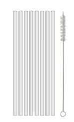 Koziol Sicherheits-Trinkhalme 200 mm mit Bürste Cheers crystal clear 