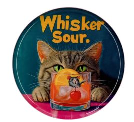 Gift Company Love Trays Dekotablett S Motiv: Whisker Sour rund mehrfarbig 