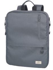 Troika Laptop-Rucksack dunkelgrau Blue Cycle Expandable aus recyceltem Meeresplastik 