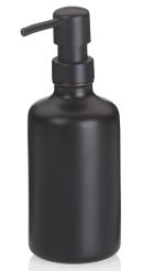 Kela Seifenspender Leonie Keramik schwarz 20 cm 8,5 cmØ 500 ml 