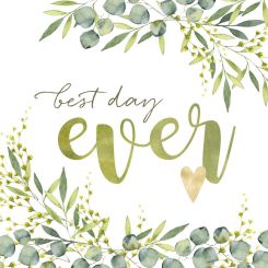 Paperproducts Servietten 33x33 cm Best Day Ever cm 