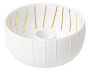 Räder Kerzenschälchen Streifen D.9,4cm H.5cm 